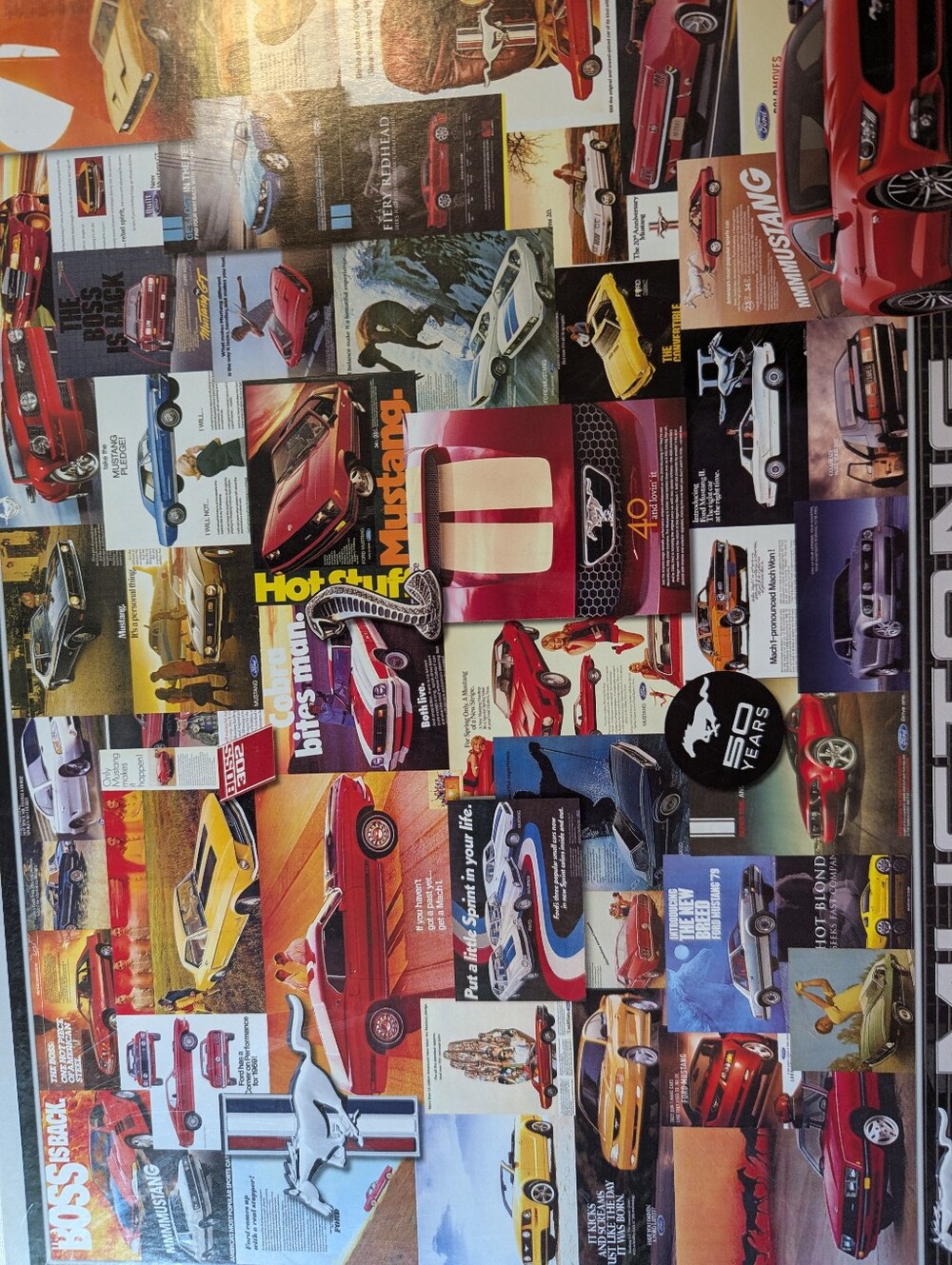 Ford Mustang Advertising Collection 1000 Piece Jigsaw Puzzle Like New